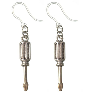 Screwdriver Dangles Hypoallergenic Earrings for Sensitive Ears Made with Plastic Posts