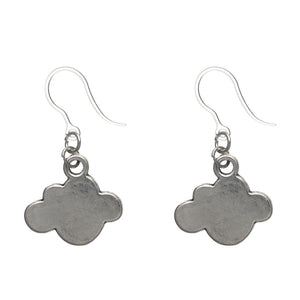 Silver Cloud Dangles Hypoallergenic Earrings for Sensitive Ears Made with Plastic Posts