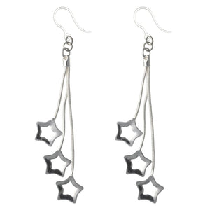 Silver Stars Earrings (Dangles)