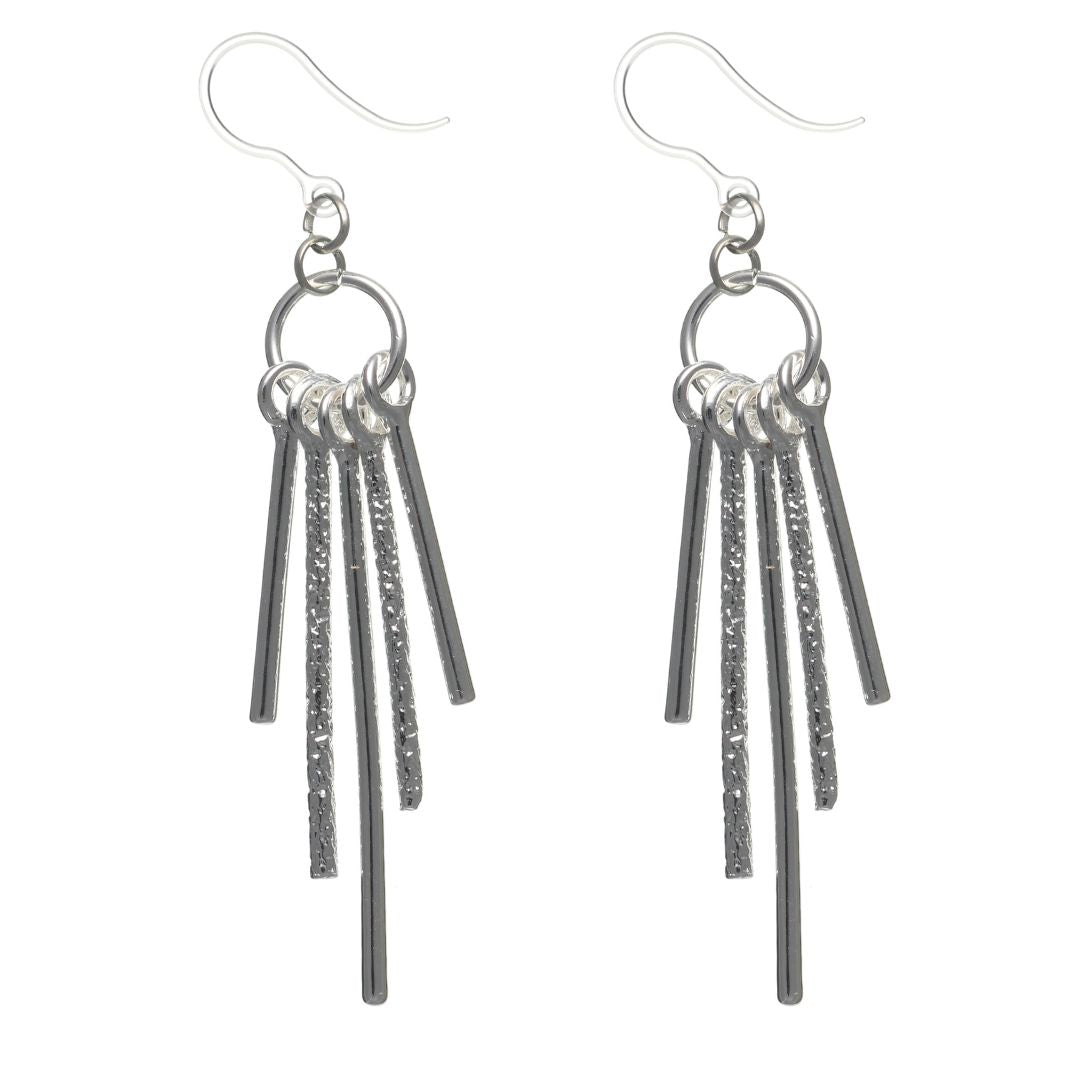 Hanging Silver Bars Earrings (Dangles)