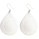 Joyful Tear Earrings (Dangles) - silver