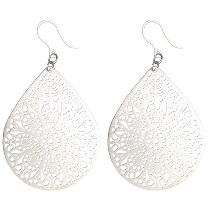 Joyful Tear Earrings (Dangles) - silver