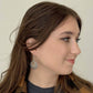 Silver Bohemian Hoop Dangles Hypoallergenic Earrings for Sensitive Ears with Plastic Posts