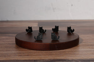 Sitting Cat Studs Hypoallergenic Earrings for Sensitive Ears with Plastic Posts