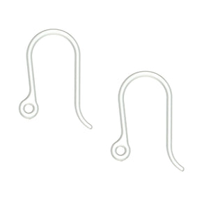 Hypoallergenic Clear Plastic Hook Earrings (Blanks)