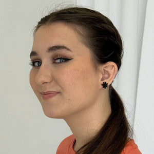 Sparkly Spider Studs Hypoallergenic Earrings for Sensitive Ears with Plastic Posts