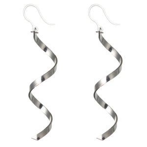 Spiral Dangles Hypoallergenic Earrings for Sensitive Ears Made with Plastic Posts