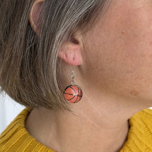 Sports Ball Dangles Hypoallergenic Earrings for Sensitive Ears with Plastic Posts
