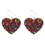 Confetti Heart Earrings (Dangles)