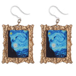 Exaggerated Van Gogh Framed Art Earrings (Dangles)