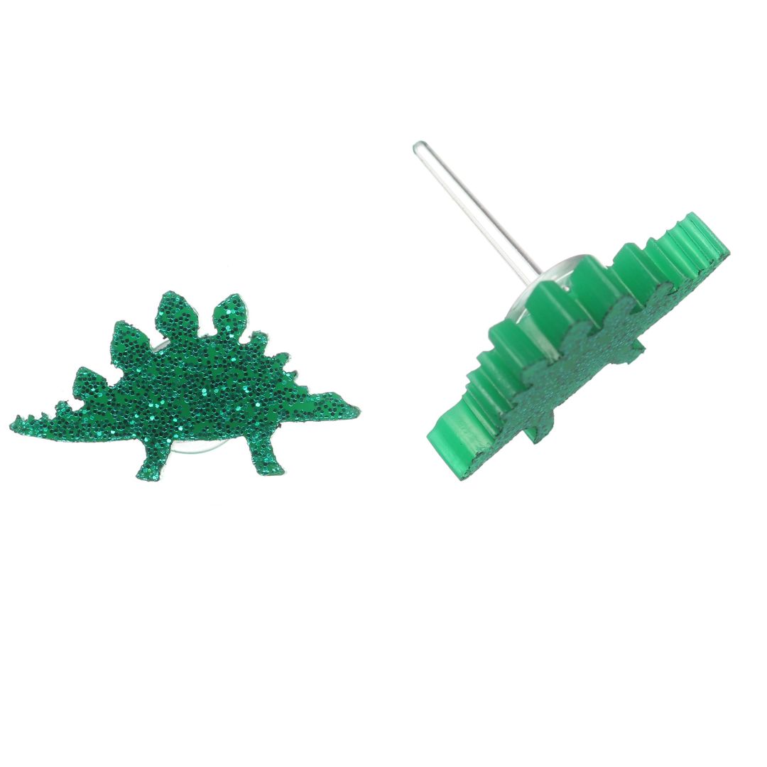 Stegosaurus Studs Hypoallergenic Earrings for Sensitive Ears Made with Plastic Posts