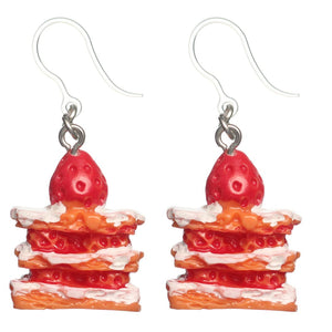 Strawberry Shortcake Dangles Hypoallergenic Earrings for Sensitive Ears Made with Plastic Posts