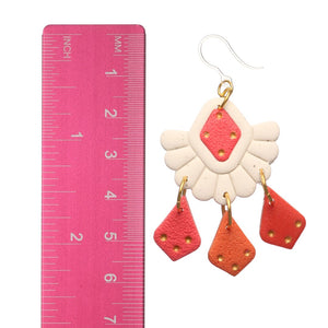 Sunset Beach Clay Dangles Hypoallergenic Earrings for Sensitive Ears Made with Plastic Posts