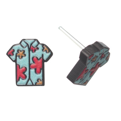 Hawaiian Shirt Earrings (Studs)
