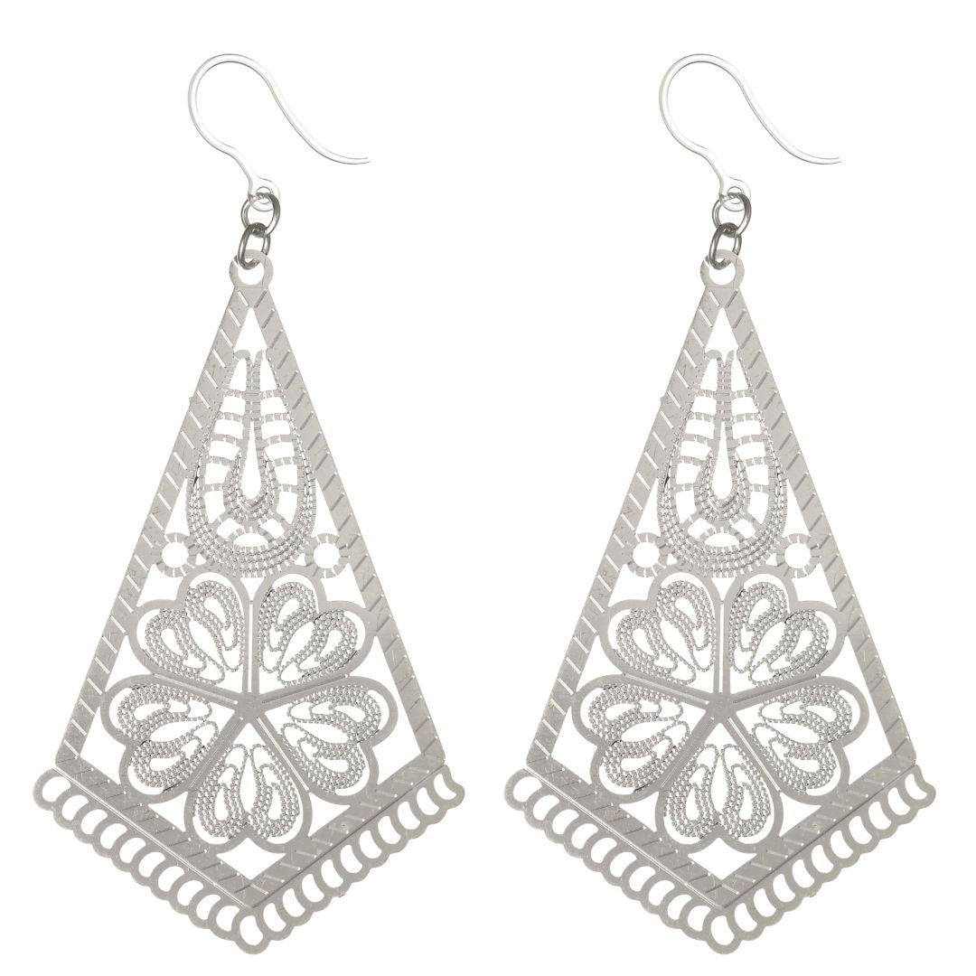 Table Runner Dangles Hypoallergenic Earrings for Sensitive Ears Made with Plastic Posts