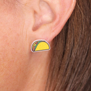 Taco Studs Hypoallergenic Earrings for Sensitive Ears Made with Plastic Posts