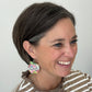 Teach Apple Dangles Hypoallergenic Earrings for Sensitive Ears with Plastic Posts