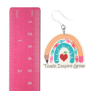 Teach Inspire Grow Dangles Hypoallergenic Earrings for Sensitive Ears Made with Plastic Posts