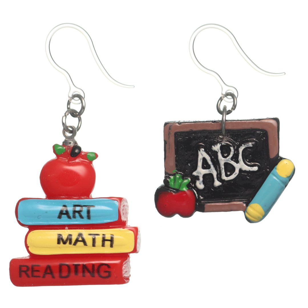 Teacher Supplies Dangles Hypoallergenic Earrings for Sensitive Ears Made with Plastic Posts