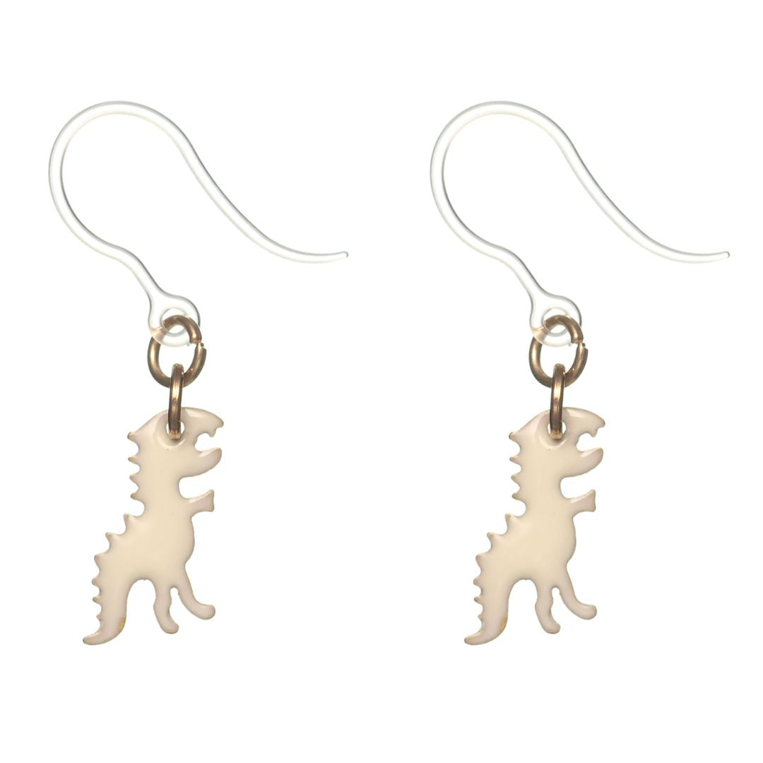Tiny T-Rex Dangles Hypoallergenic Earrings for Sensitive Ears Made with Plastic Posts