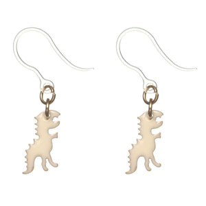 Tiny T-Rex Dangles Hypoallergenic Earrings for Sensitive Ears Made with Plastic Posts