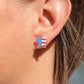 American Flag Star Studs Hypoallergenic Earrings for Sensitive Ears Made with Plastic Posts
