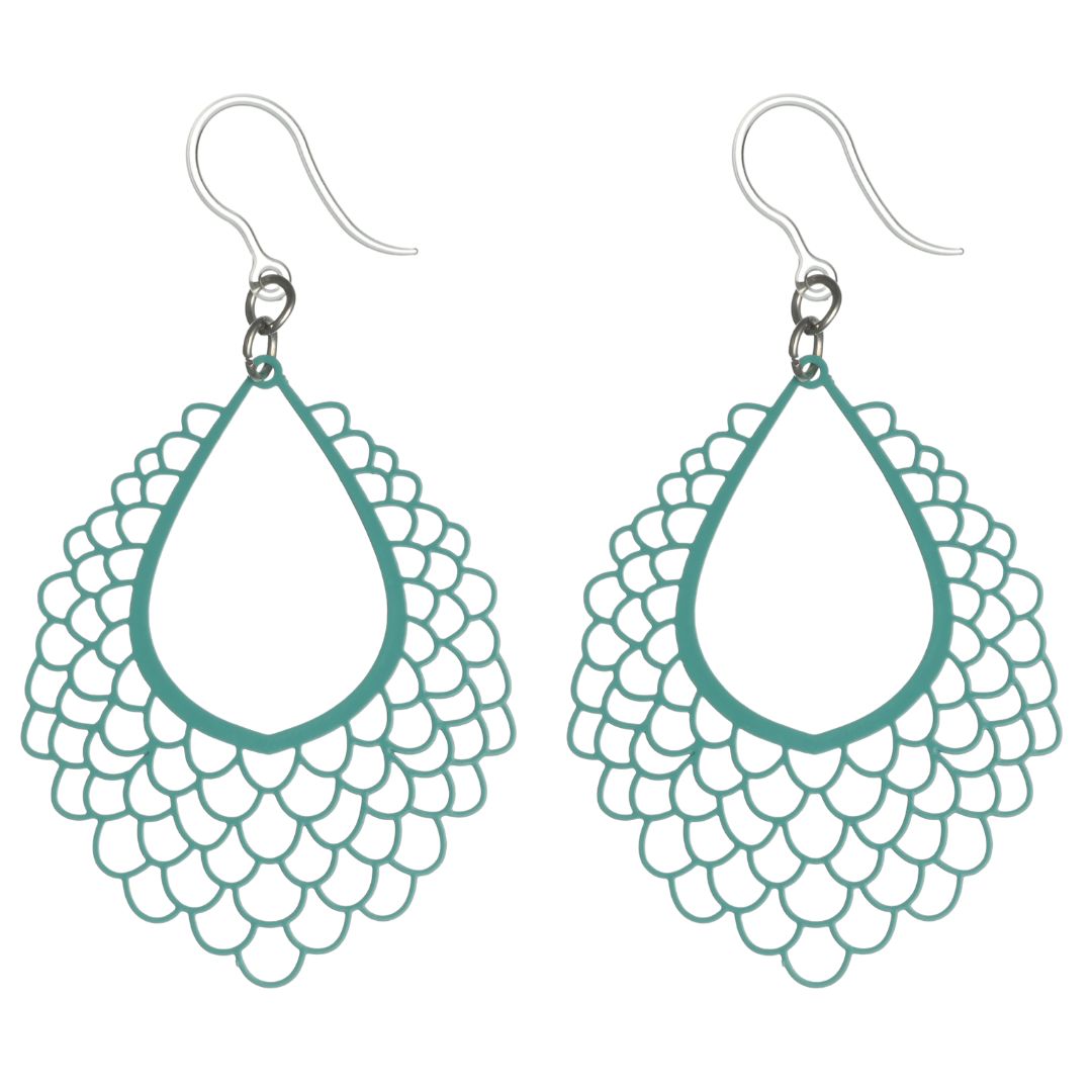 Water Droplet Dangles Hypoallergenic Earrings for Sensitive Ears Made with Plastic Hooks