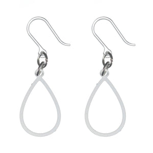 Tiny Hollow Teardrop Dangles Hypoallergenic Earrings for Sensitive Ears Made with Plastic Posts