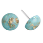 Gold Fleck Button 12mm Studs Hypoallergenic Earrings for Sensitive Ears with Plastic Posts