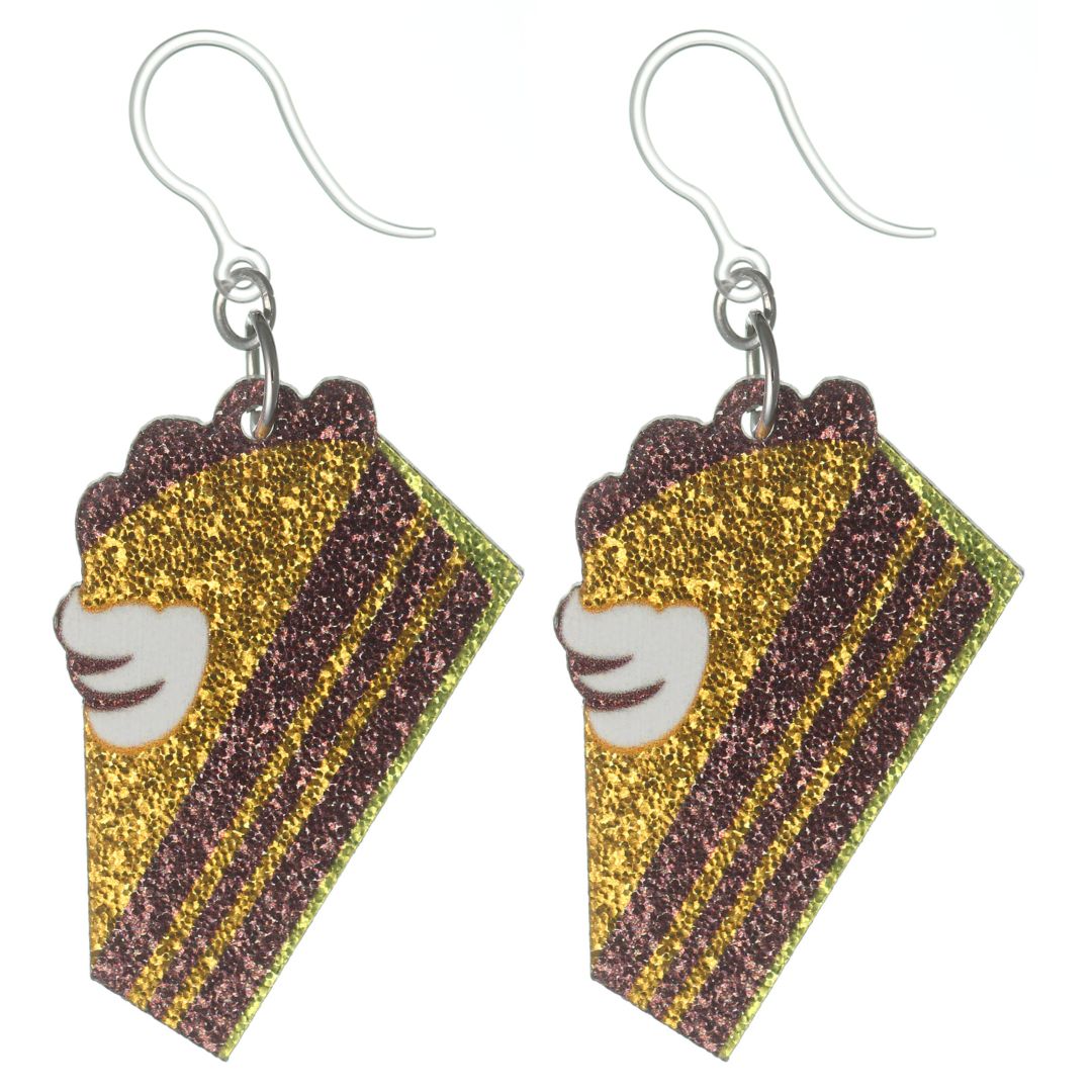 Glitter Pumpkin Pie Earrings (Dangles)