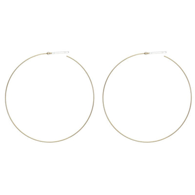 Gold Hoop Dangles Hypoallergenic Earrings for Sensitive Ears with Plastic Posts