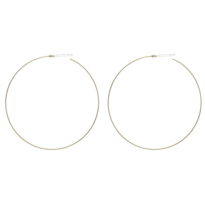 Gold Hoop Dangles Hypoallergenic Earrings for Sensitive Ears Made with Plastic Posts