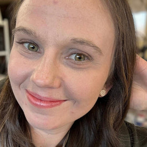 Gold Rimmed Stripe Studs Hypoallergenic Earrings for Sensitive Ears Made with Plastic Posts