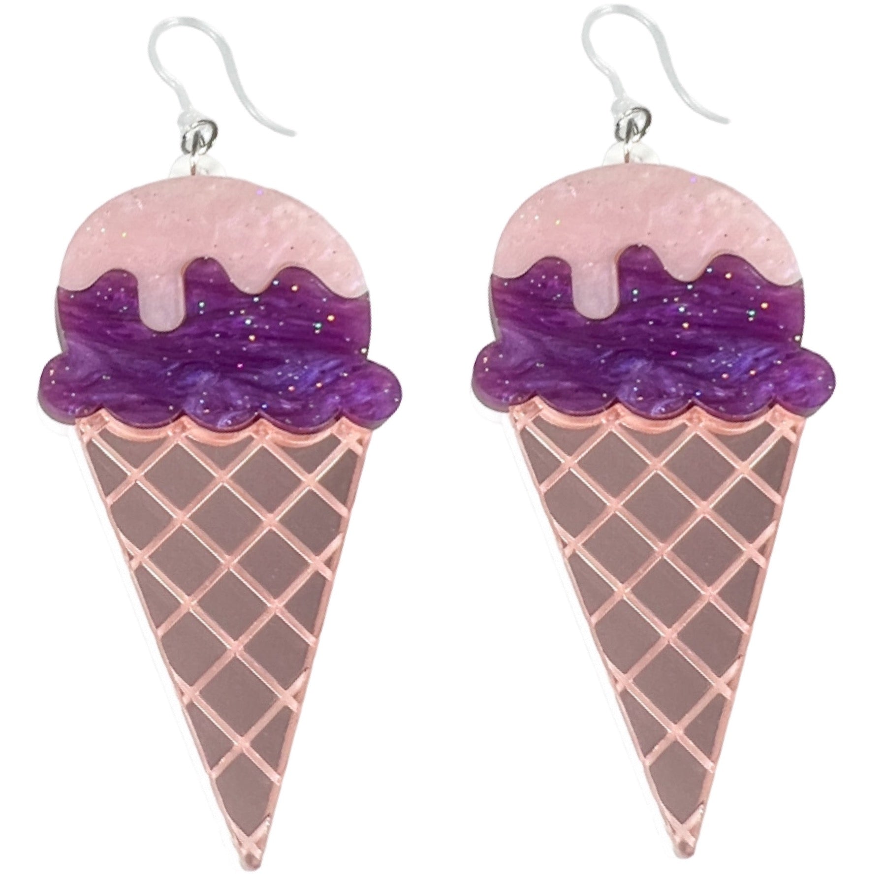 Exaggerated Pastel Ice Cream Earrings (Dangles)
