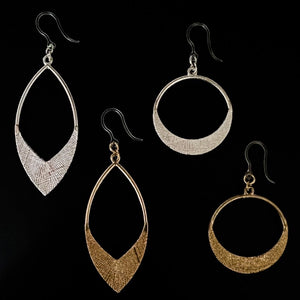 Textured Metallic Drop Earrings (Dangles) - all styles