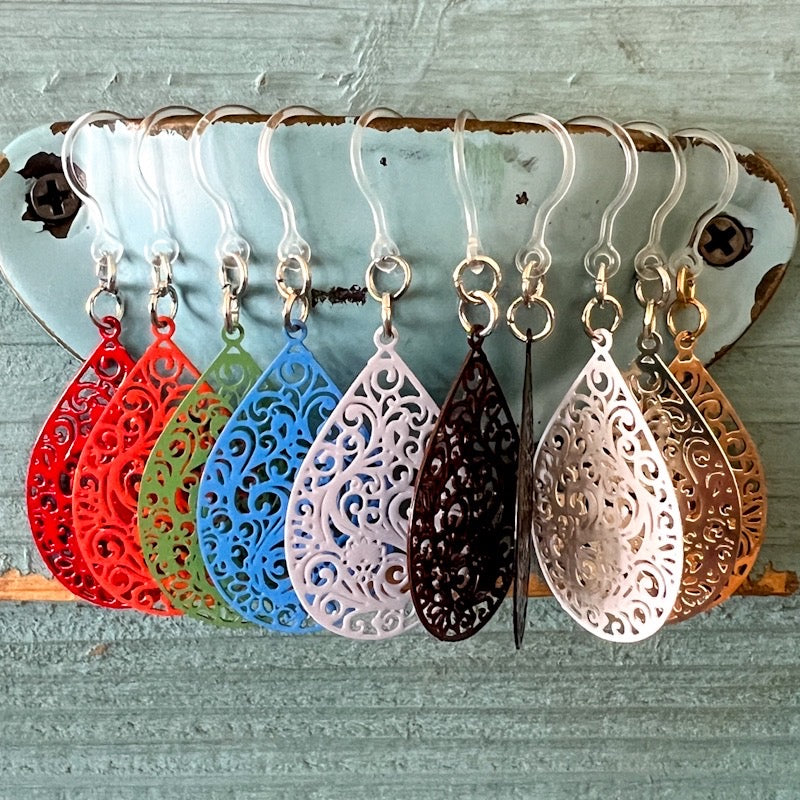 Paisley Teardrop Earrings (Dangles) - all colors