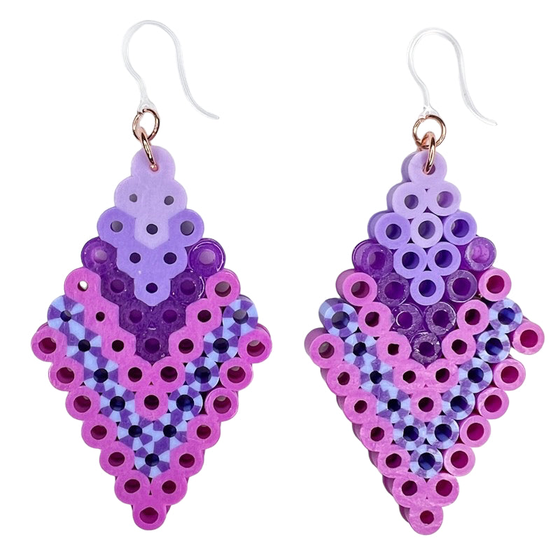 Perler Beads Earrings (Dangles) - grapeful