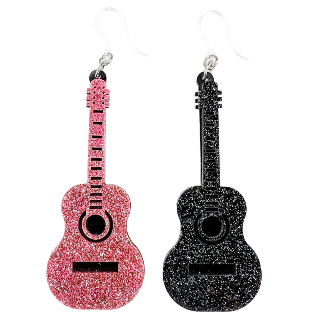 Exaggerated Guitar Earrings (Dangles) - all colors