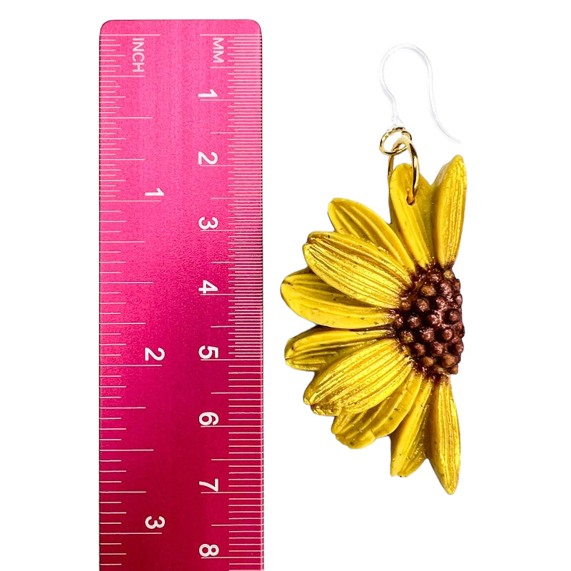 Sunny Flower Earrings (Dangles) - size