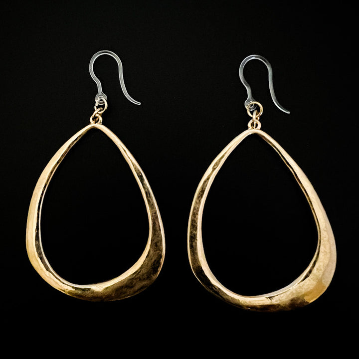 Metallic Rain Earrings (Dangles) - gold