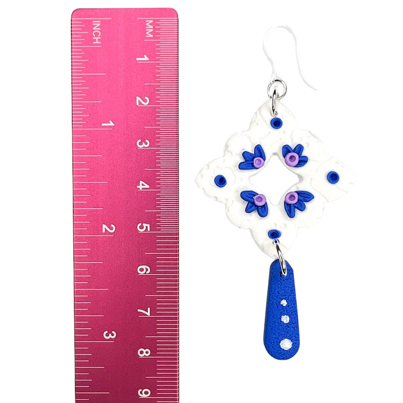 Azule Tile Earrings (Dangles) - size