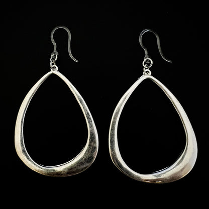 Metallic Rain Earrings (Dangles) - silver