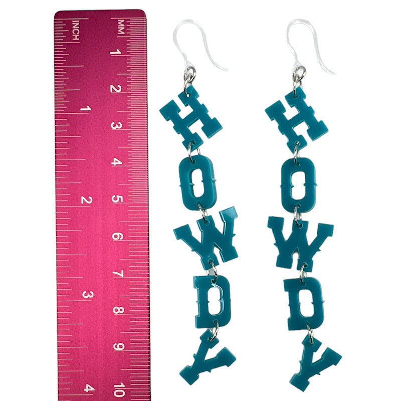 Exaggerated Howdy Earrings (Dangles) - size