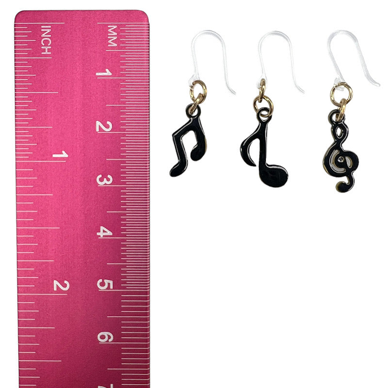 Painted Music Earrings (Dangles) - size