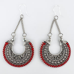 Rodeo Queen Earrings (Dangles) - red