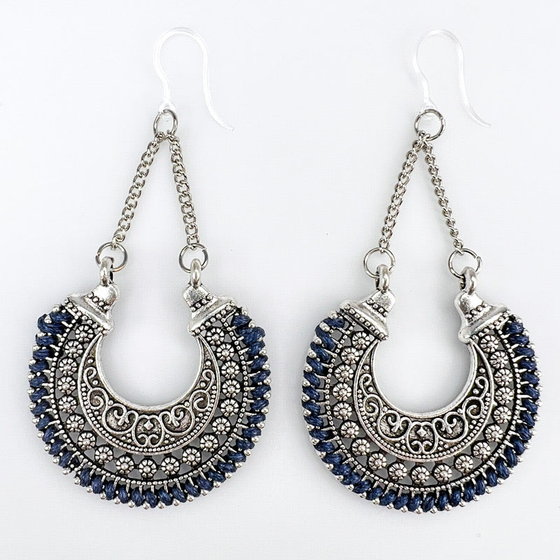 Rodeo Queen Earrings (Dangles) - blue
