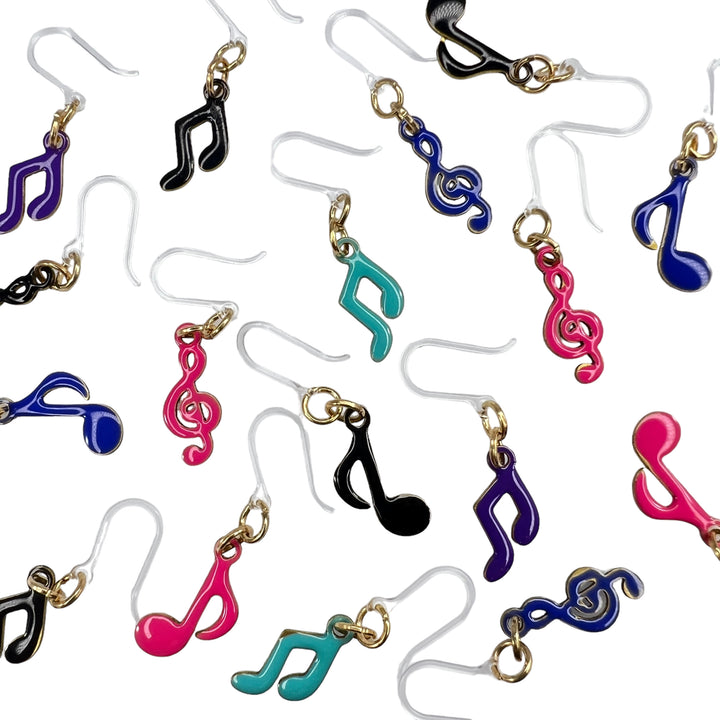 Painted Music Earrings (Dangles) - all styles & colors