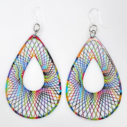 Multicolor Patterned Filigree Earrings (Dangles)