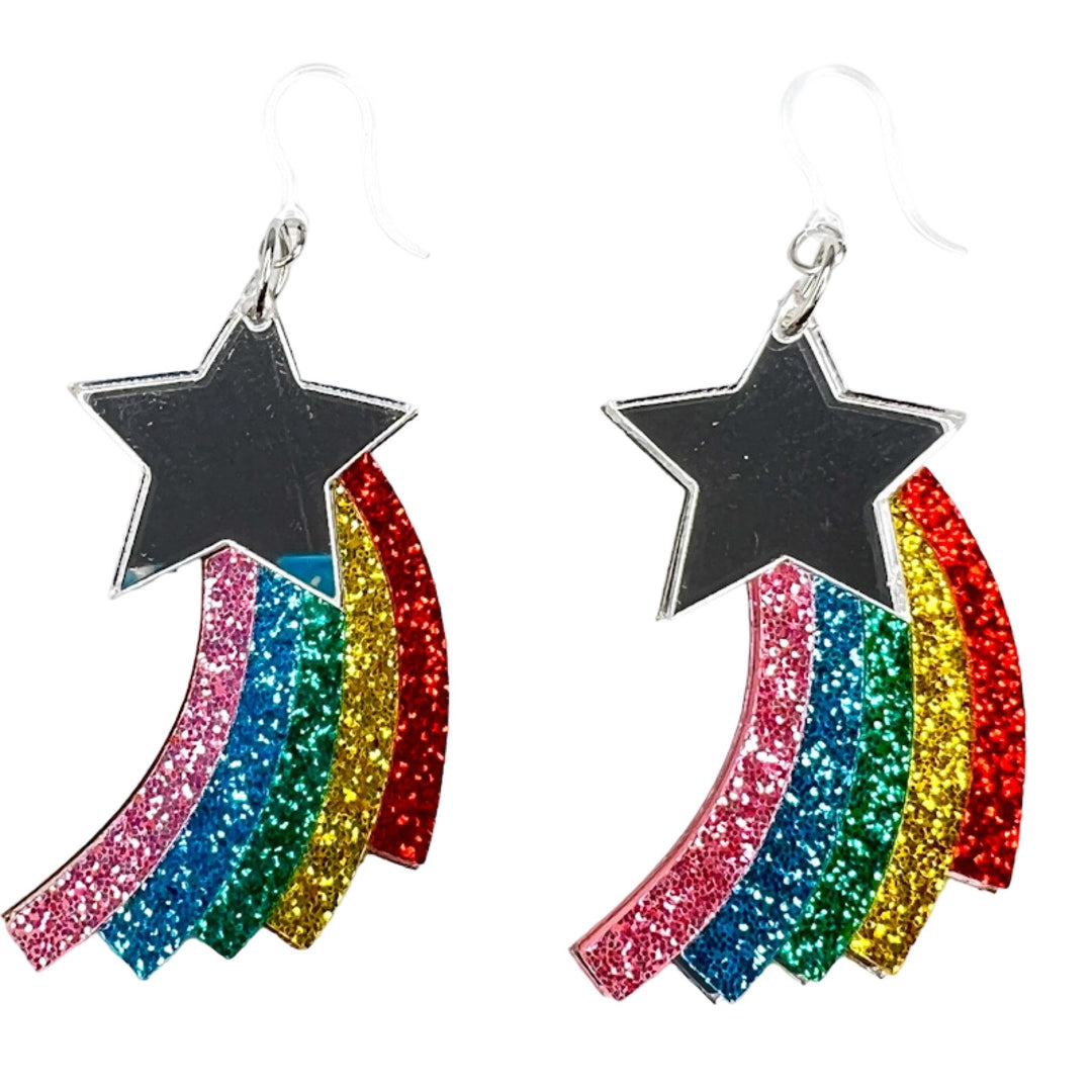 Exaggerated Shooting Star Earrings (Dangles)