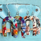 Multicolor Celluloid Arch Earrings (Dangles) - all colors